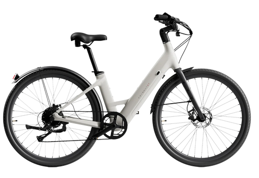 Urtopia Carbon Classic ST lightweight creme electric bicycle on a white background.