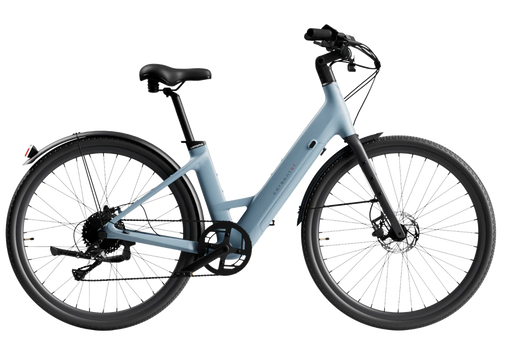 Urtopia Carbon Classic ST Blue lightweight electric bicycle on a white background.