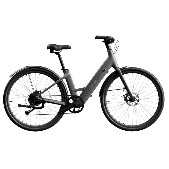 Urtopia Carbon Charcoal Grey Step-Thru lightweight electric bike.