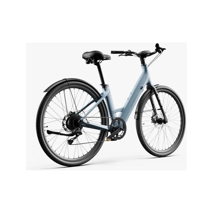 Urtopia Carbon Glacier Blue ST electric bike with white backgound.