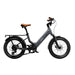 Urtopia Joy Carbon electric bike in charcoal grey with a brown seat on a white background