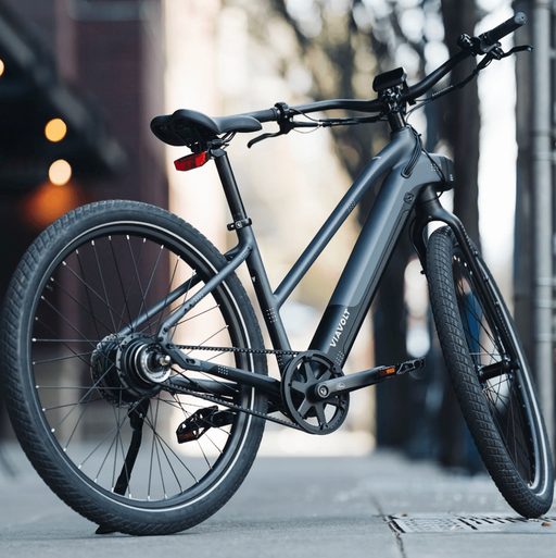 Vvolt Alpha II Step-Over E-Bike in Black Pearl.