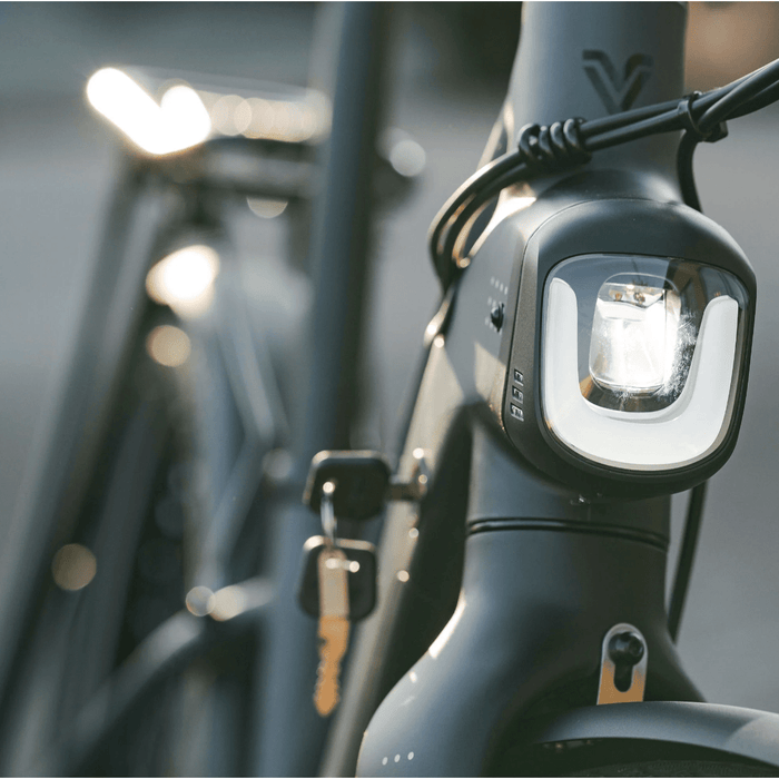 Vvolt Alpha II ebike's front headlight. 