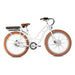 Gloss White Priority E-Coast step-over electric bike. 